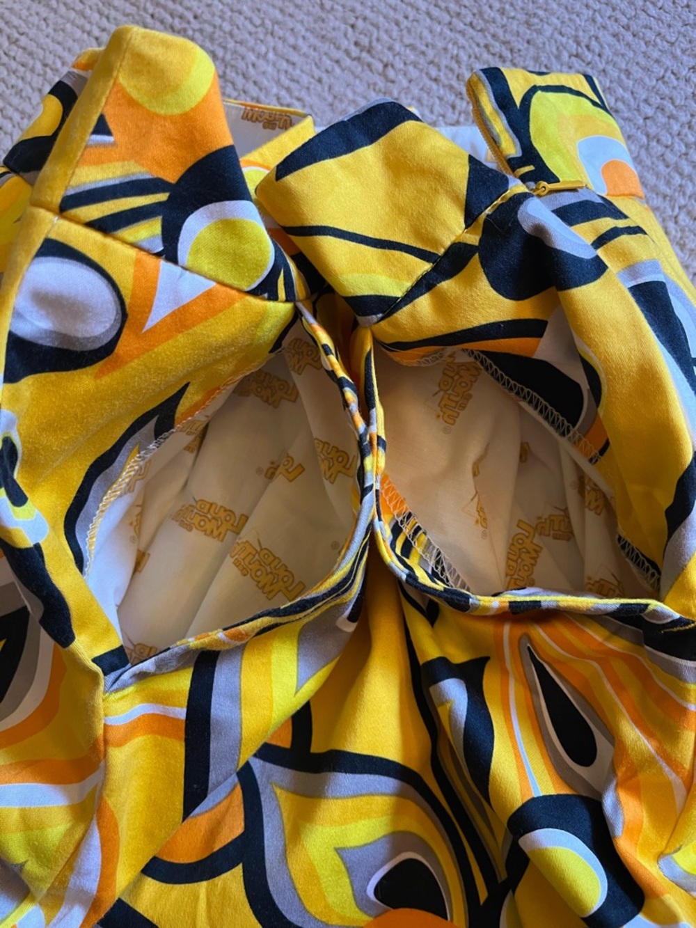 Loudmouth Ladies Vibrant Yellow Floral Cotton Blend Golf Skort Skirt with Shorts - Picture 8 of 10